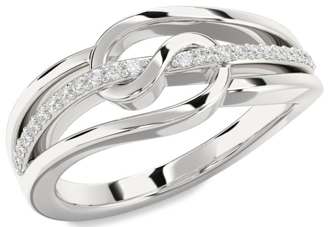 Diamond Silver Infinity Ring