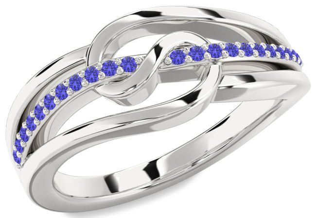 Tanzanite Platinum Infinity Ring