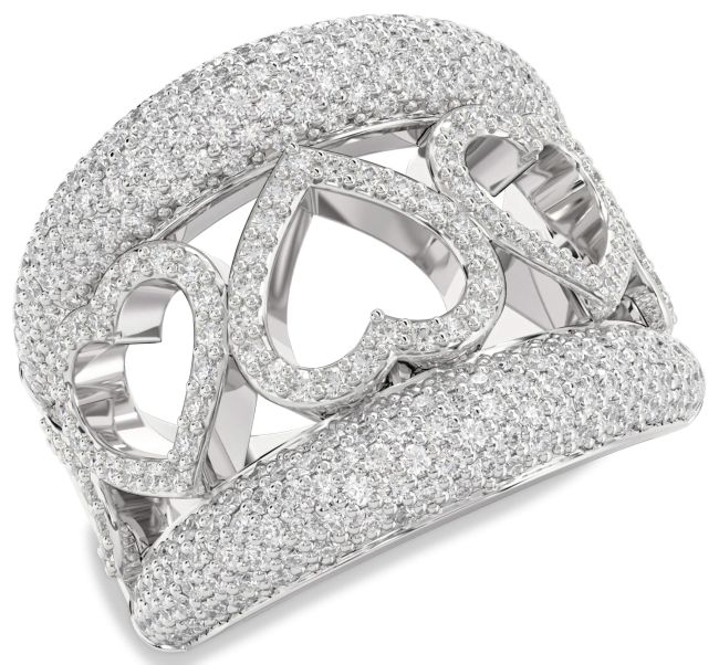 Diamond White Gold Heart Ring
