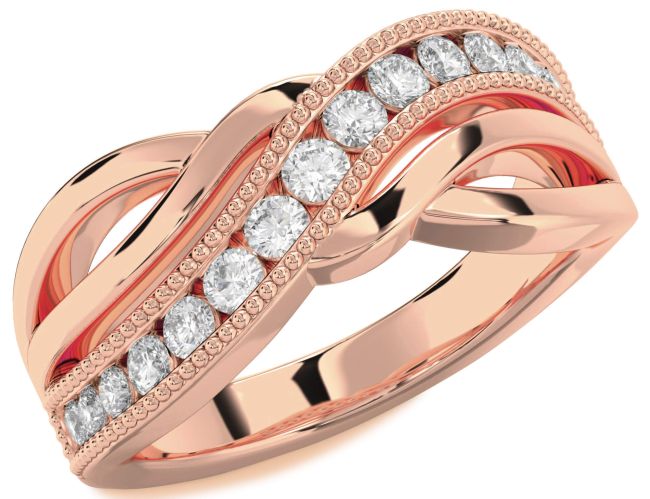 Lab Diamond Rose Gold Infinity Ring