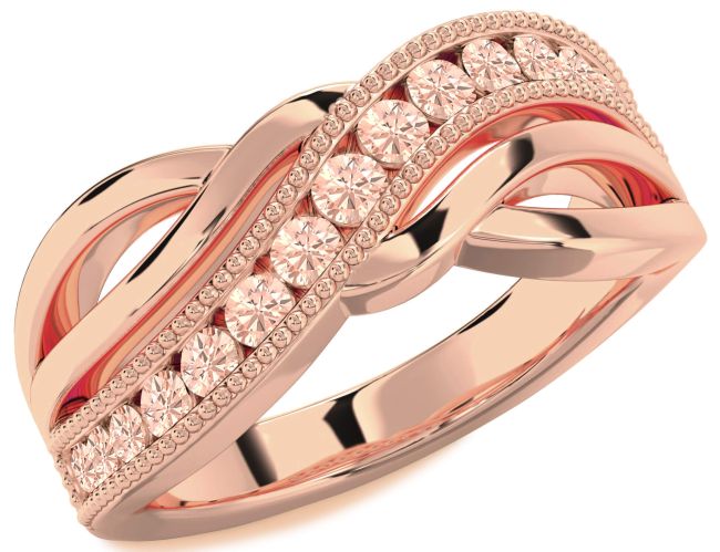 Morganite Rose Gold Infinity Ring