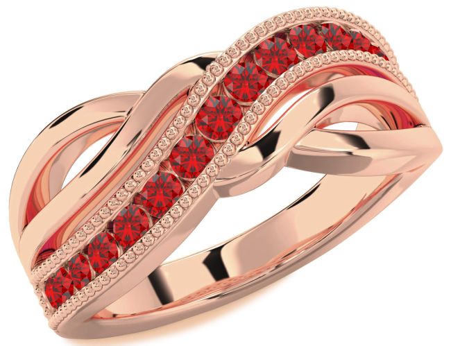 Ruby Rose Gold Infinity Ring