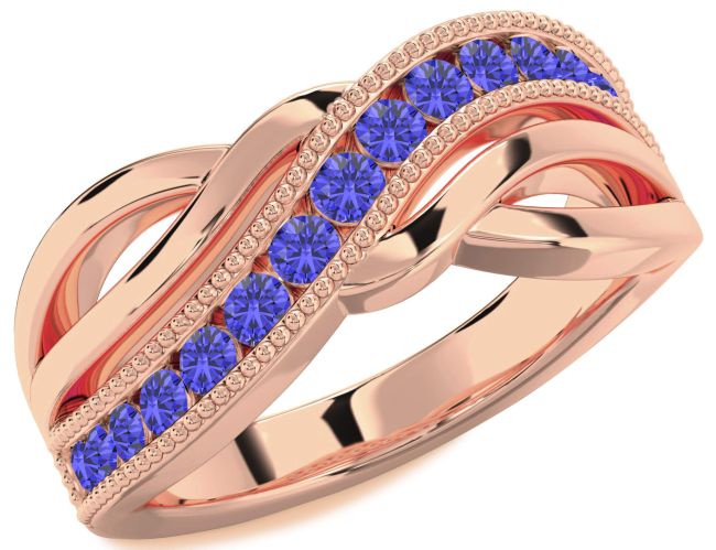 Tanzanite Rose Gold Infinity Ring