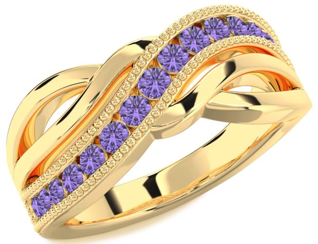 Alexandrite Gold Infinity Ring