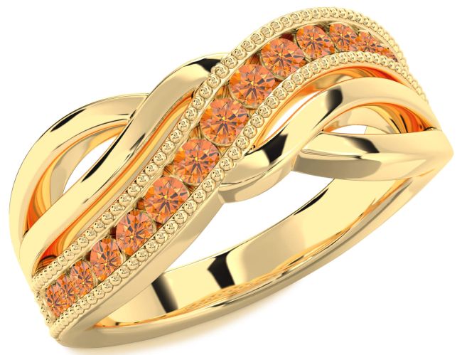 Citrine Gold Infinity Ring
