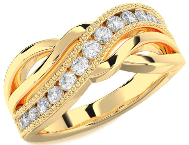 Lab Diamond Gold Infinity Ring