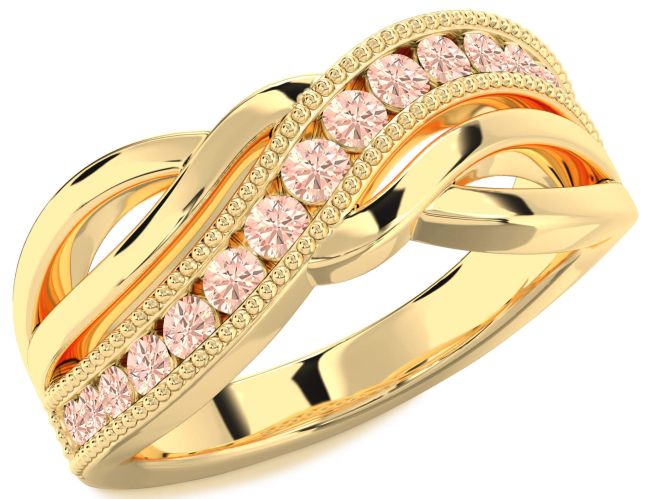 Morganite Gold Infinity Ring