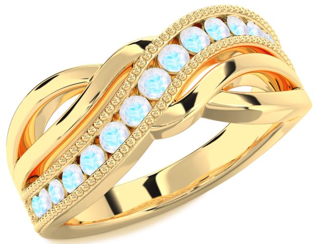 Moonstone Gold Infinity Ring