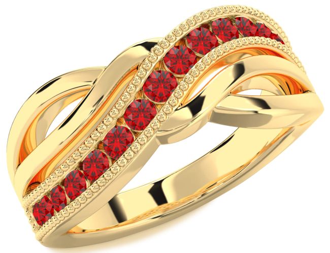 Ruby Gold Infinity Ring