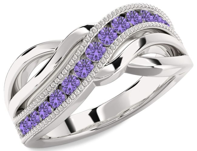 Alexandrite Silver Infinity Ring