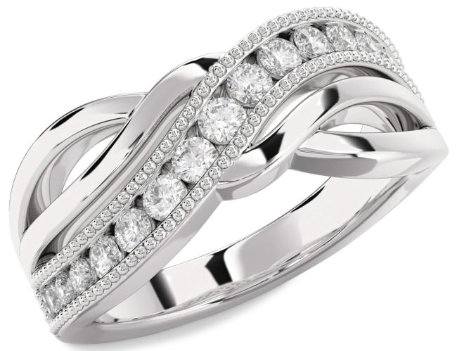Diamond Silver Infinity Ring
