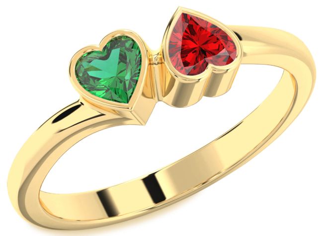 Gold Two Heart Promise Ring