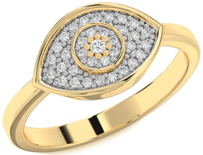 Diamond Gold Evil Eye Ring