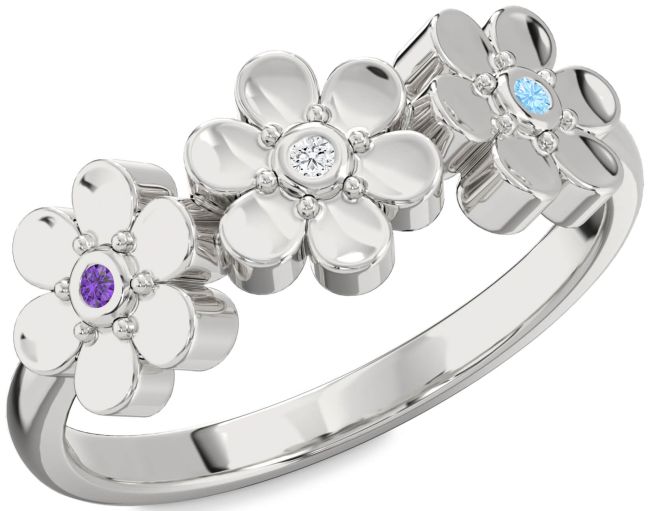 Silver Flower Ring