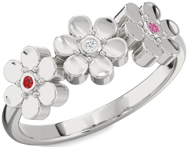 Platinum Flower Ring
