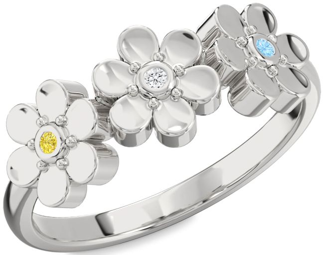Platinum Flower Ring