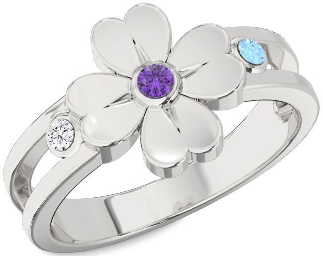 Platinum Flower Ring