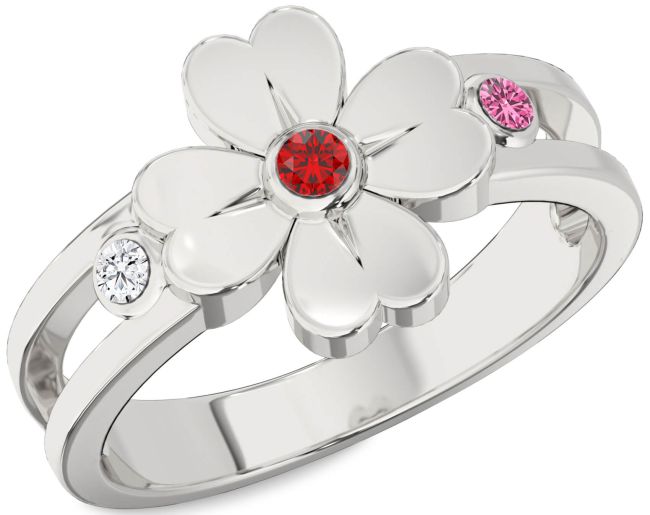 Platinum Flower Ring