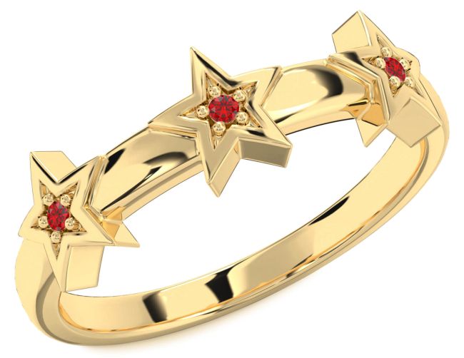Ruby Gold Star Ring