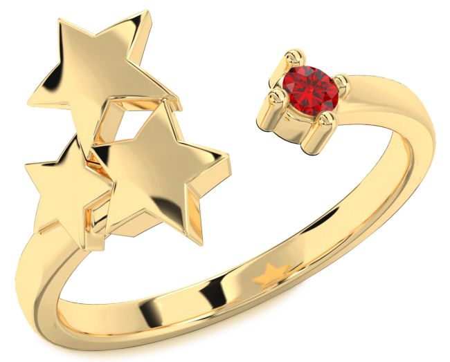 Ruby Gold Star Ring