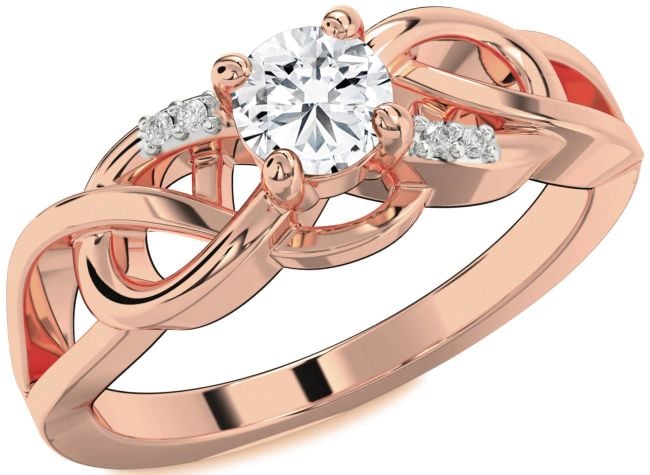Lab Diamond Rose Gold Infinity Knot Ring