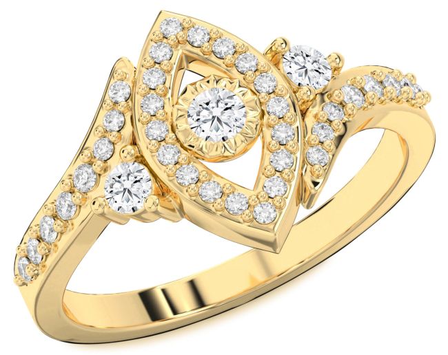 Diamond Gold Evil Eye Ring