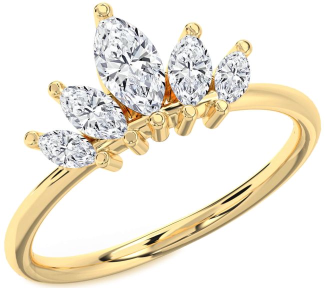 Diamond Gold Crown Ring