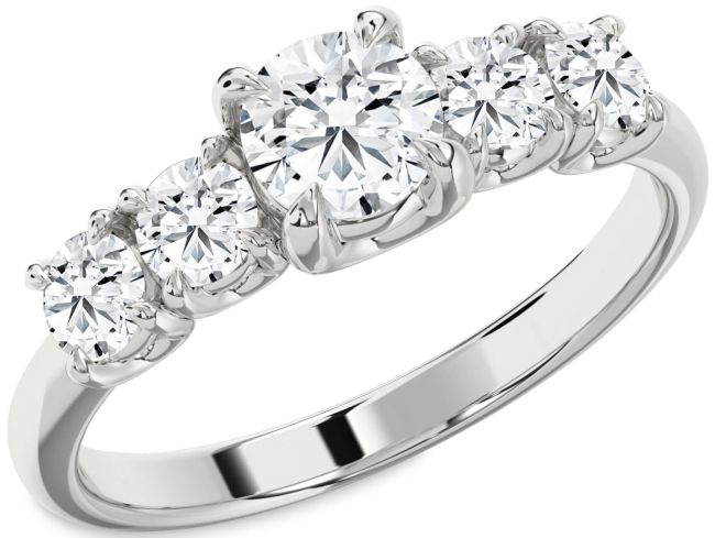 Diamond Platinum Round Engagement Ring