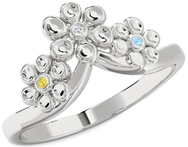 Platinum Flower Ring