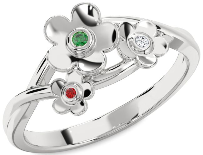 Platinum Flower Ring