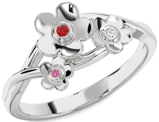 Platinum Flower Ring