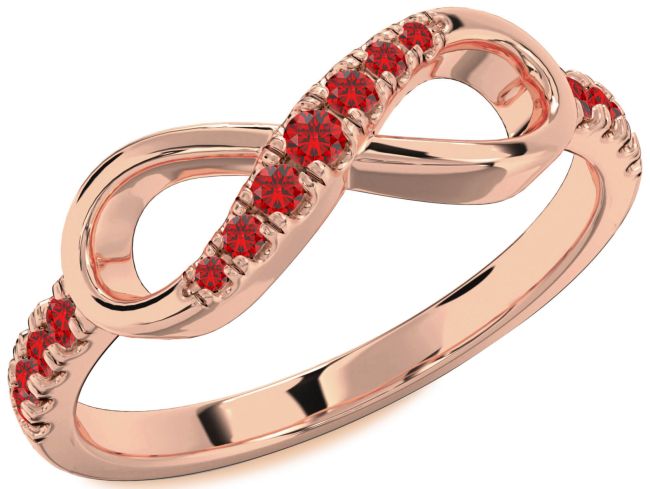 Ruby Rose Gold Infinity Ring