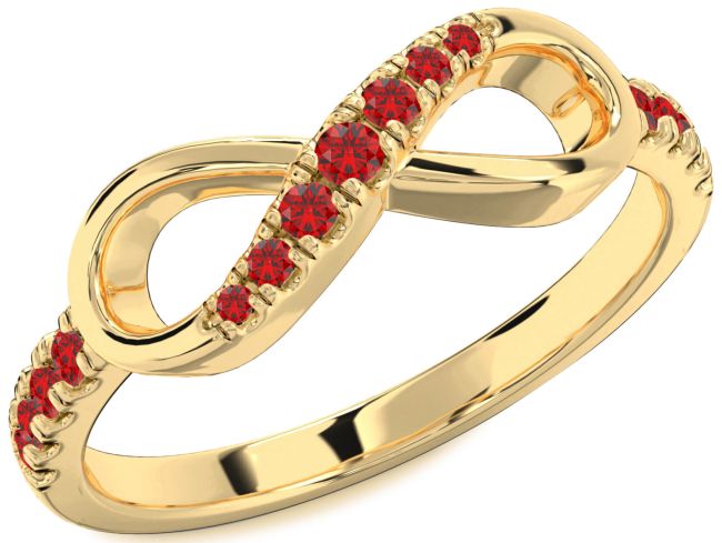 Ruby Gold Infinity Ring