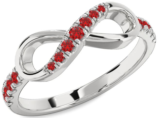 Ruby Platinum Infinity Ring