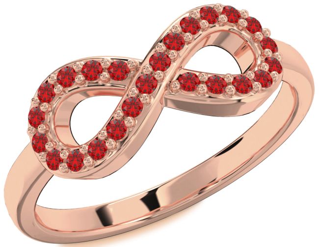 Ruby Rose Gold Infinity Ring