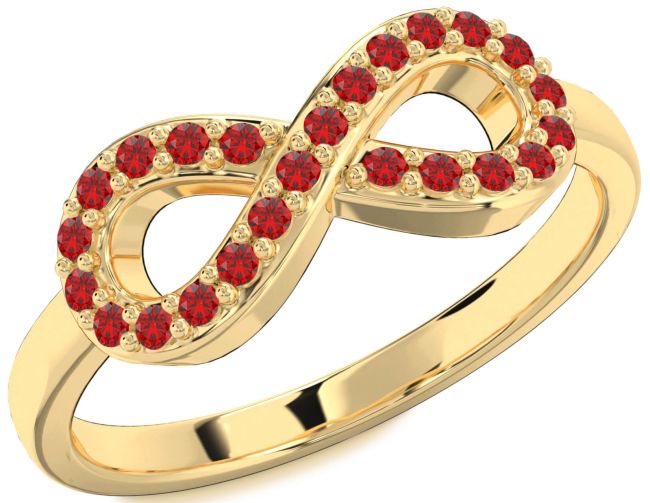 Ruby Gold Infinity Ring