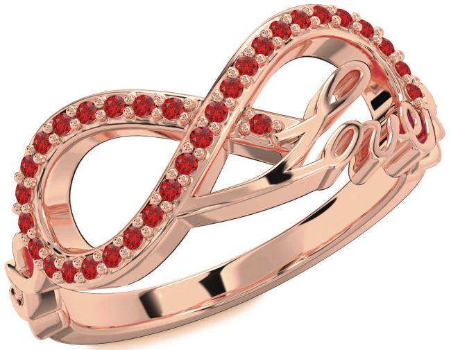 Ruby Rose Gold Love Infinity Ring