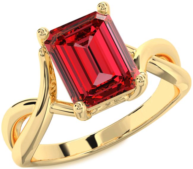 Ruby Gold Ruby Cut Vintage Engagement Ring
