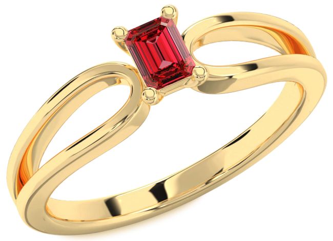 Ruby Gold Ruby Cut Promise Ring