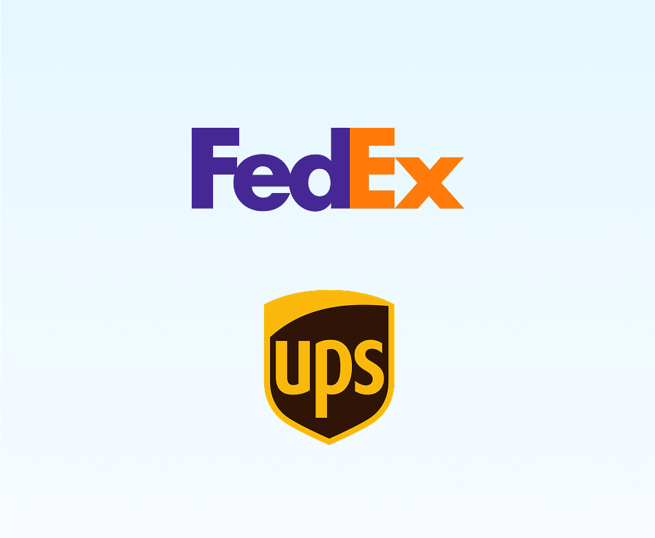 FedEX and UPS logos